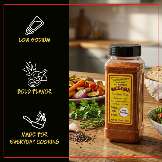 BACK-YARD Southern Style Seasoning: The Low Sodium "Everything" Rub (25oz Professional Value Size)