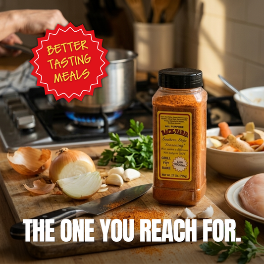 BACK-YARD Southern Style Seasoning: The Low Sodium "Everything" Rub (25oz Professional Value Size)