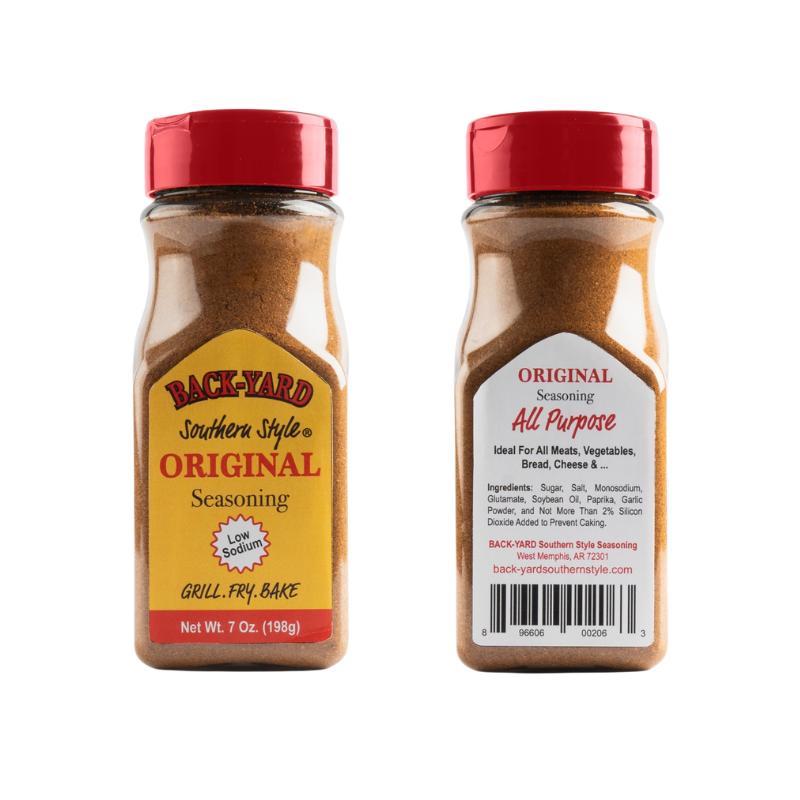 BACK-YARD Southern Style Seasoning: The Low Sodium "Everything" Rub (7oz Professional Value Size) (Copy)