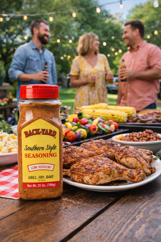 BACK-YARD Southern Style Seasoning: The Low Sodium "Everything" Rub (25oz Professional Value Size)