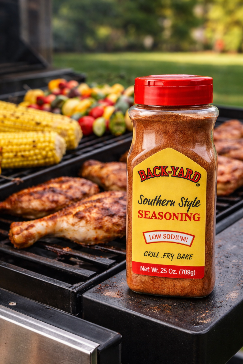 BACK-YARD Southern Style Seasoning: The Low Sodium "Everything" Rub (3.4oz Multi-Packs)